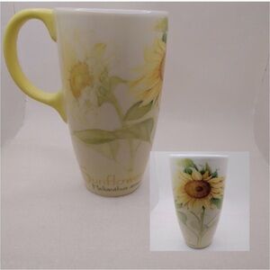 Cypress Home S.B. Baldwin “Sunflower” Ceramic 6” travel mug 20 oz
